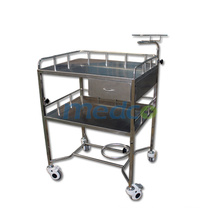 T004 Medical emergency trolley instruments stainless steel trolley